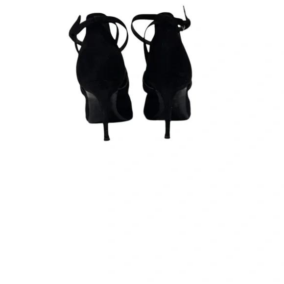 NINE WEST Sexy Lace Overlay Black Strap Pumps Heels 10 - Picture 17 of 17